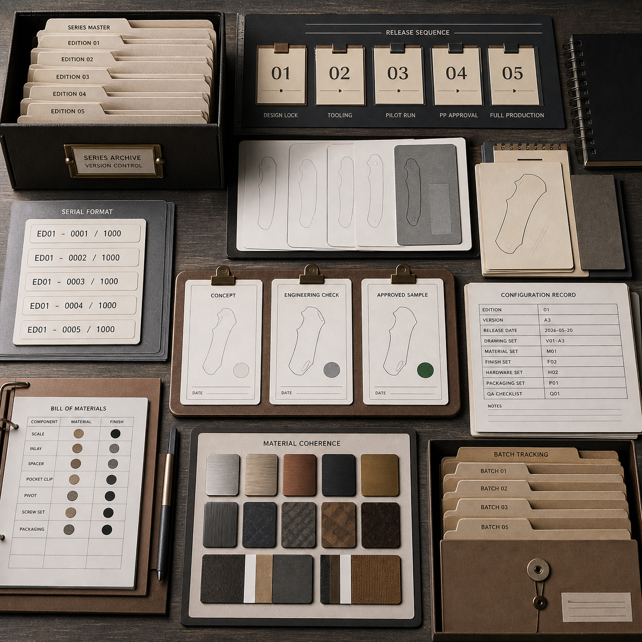 collectible knife numbering and version control