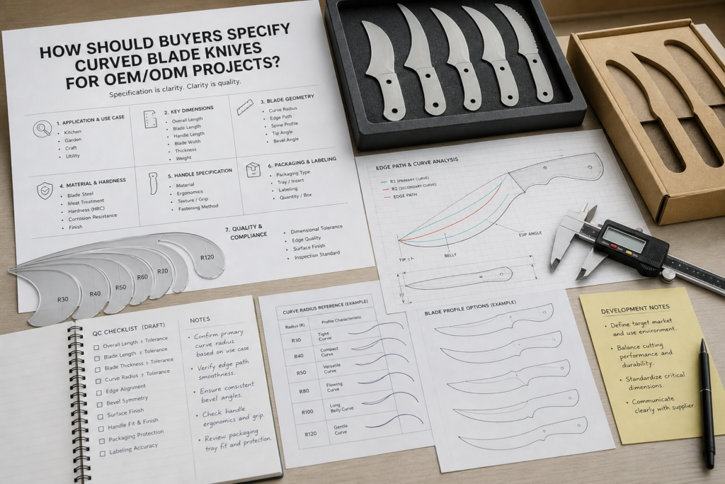 How Should Buyers Specify Curved Blade Knives for OEM/ODM Projects buyer guide visual