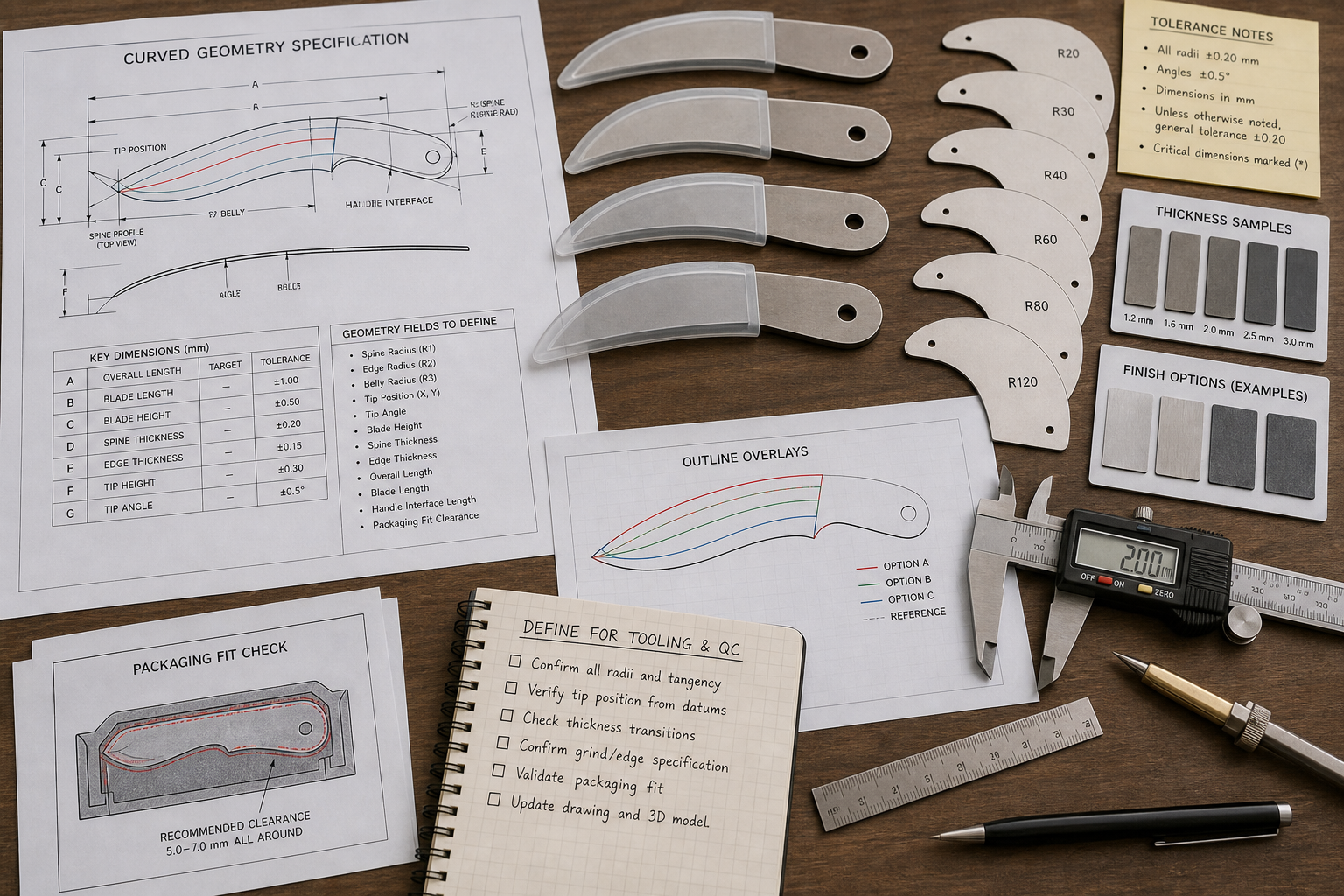 curved blade geometry specification