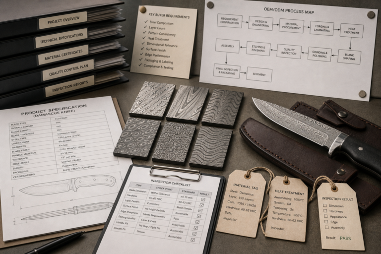 How Should Buyers Manage Damascus Knife Manufacturing in OEM/ODM Projects buyer guide visual