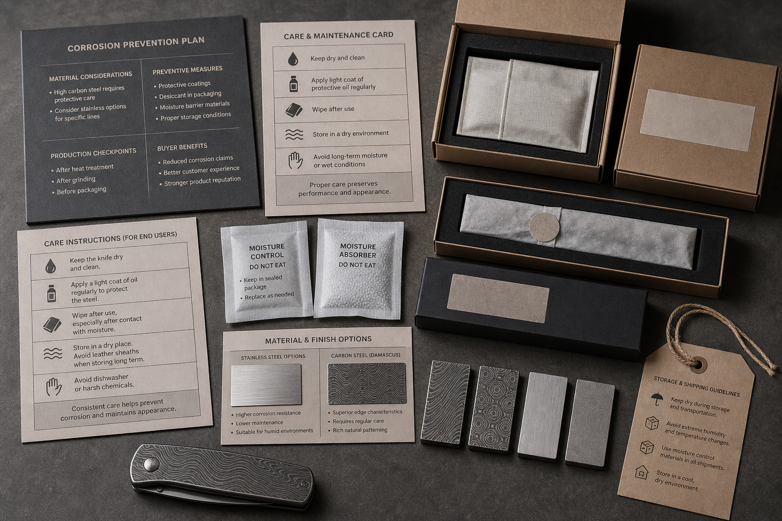 Damascus knife corrosion care production Damascus knife corrosion care production