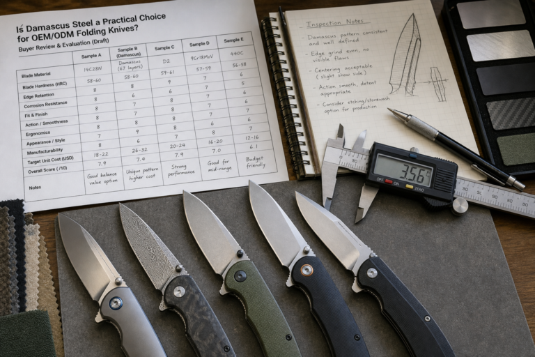 Is Damascus Steel a Practical Choice for OEM/ODM Folding Knives?