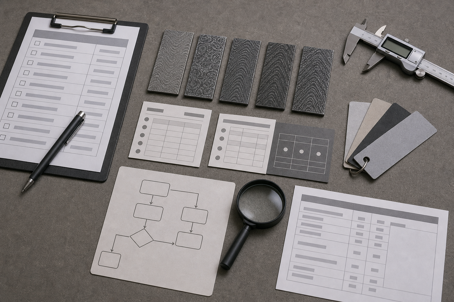 damascus knife RFQ and QC plan