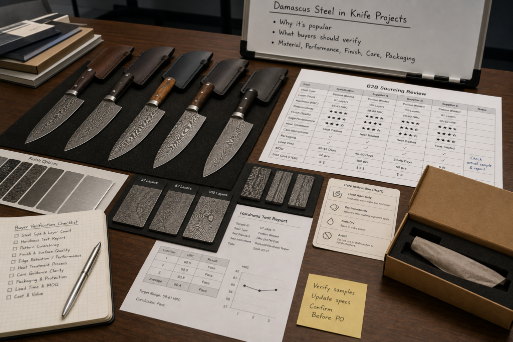 Why Is Damascus Steel Popular in Knife Projects, and What Should Buyers Verify buyer guide visual