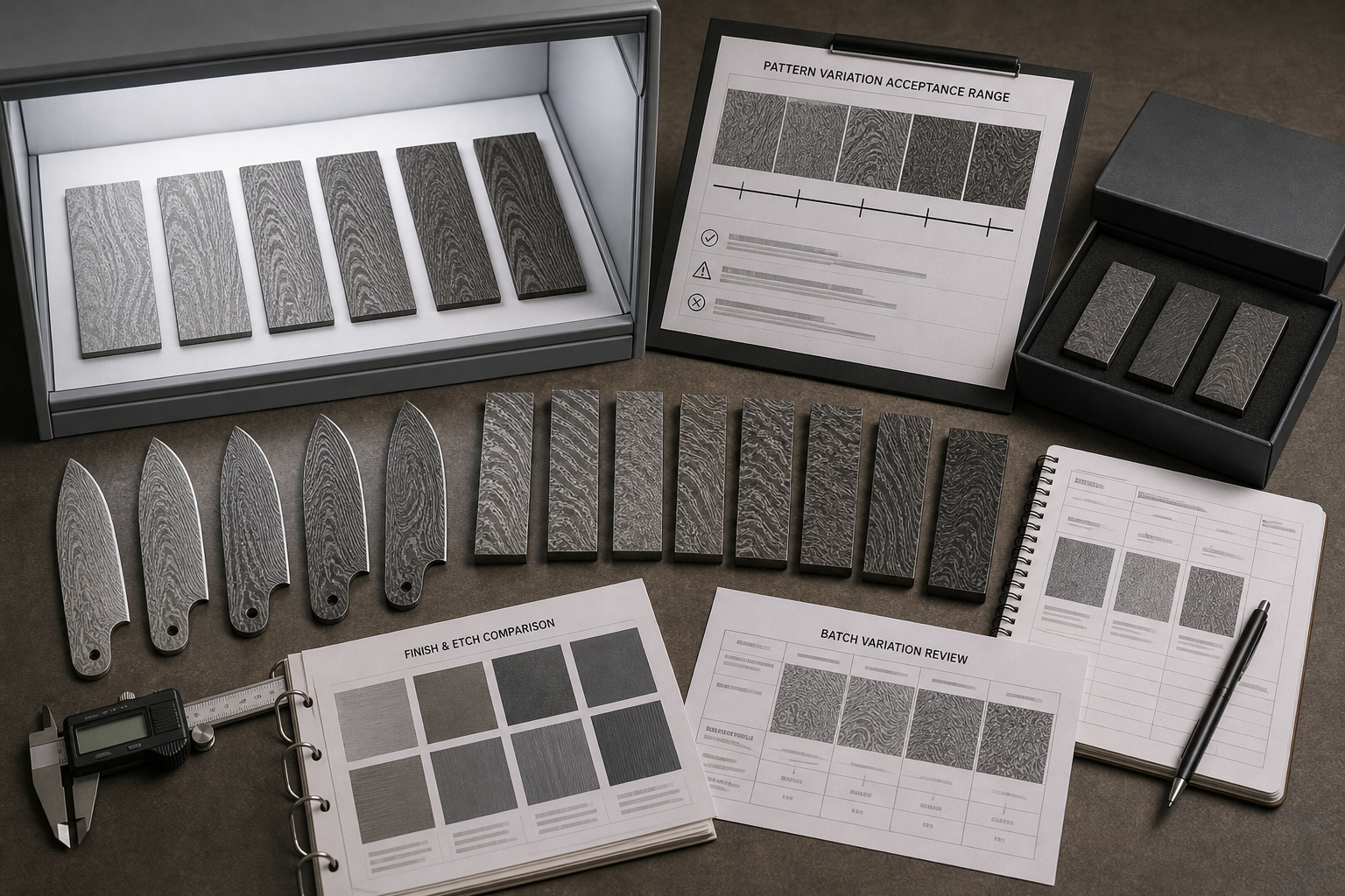Damascus steel pattern tolerance approval