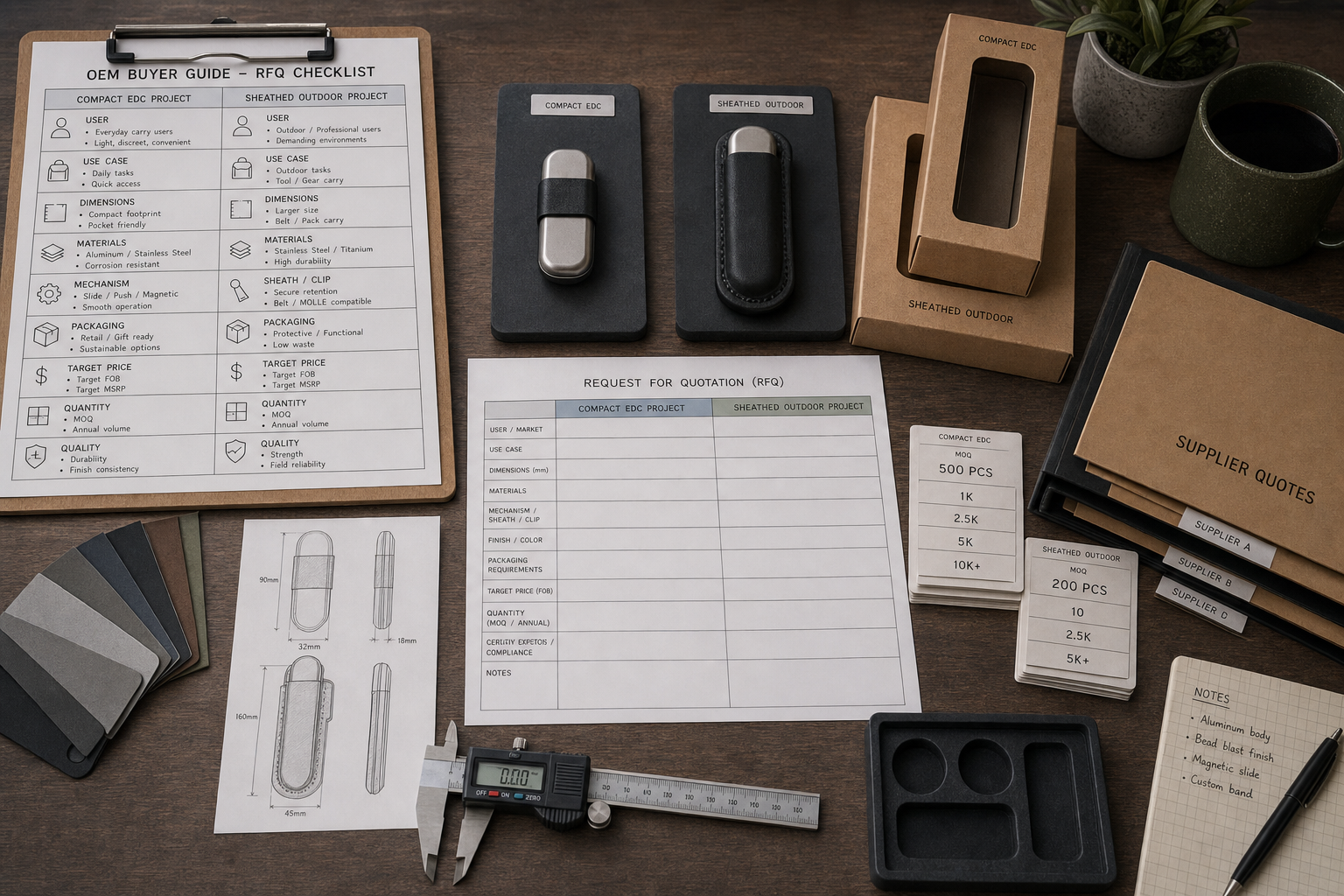 folding knife fixed blade RFQ checklist folding knife fixed blade RFQ checklist