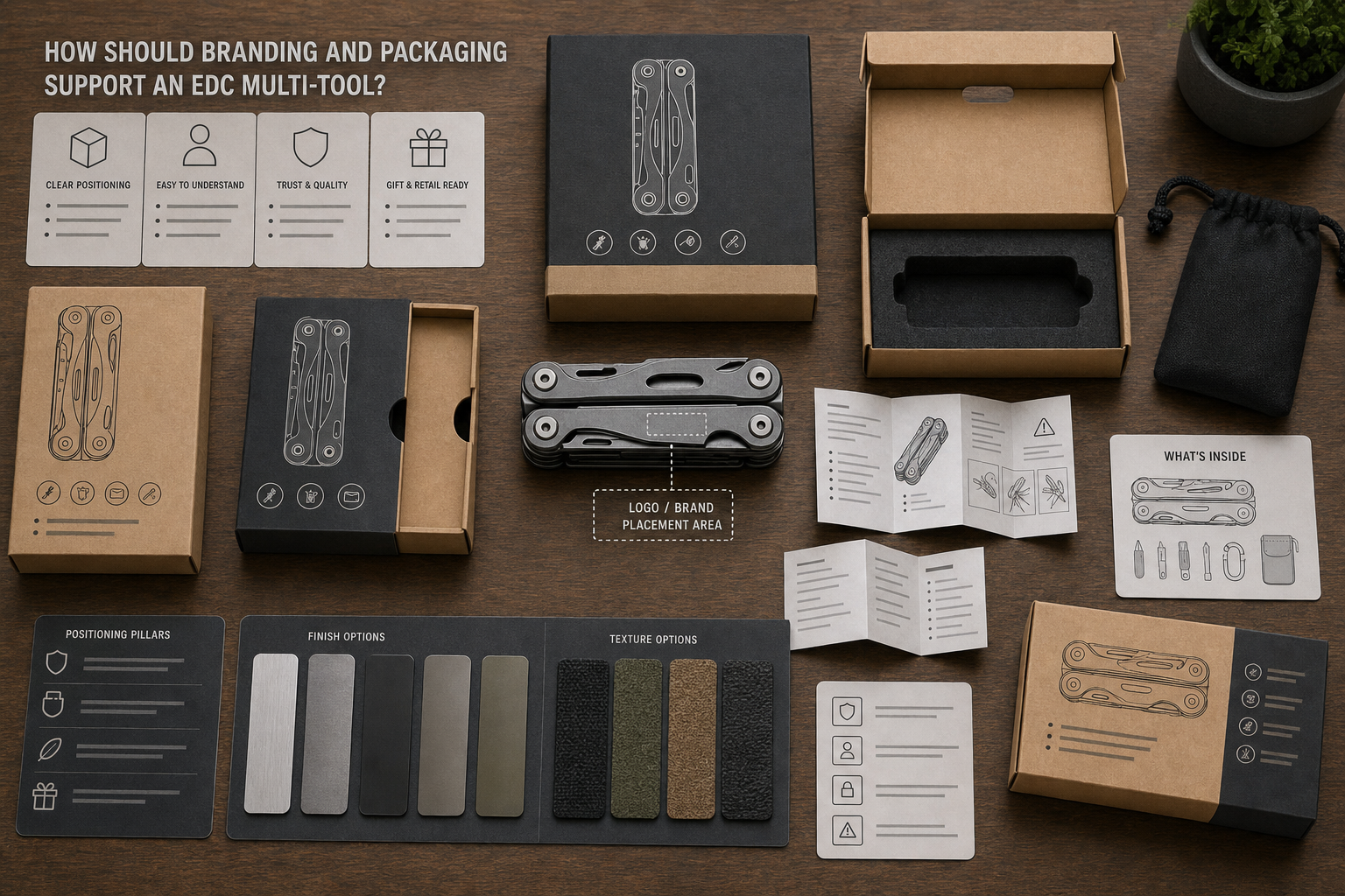 EDC multi-tool branding and packaging EDC multi-tool branding and packaging