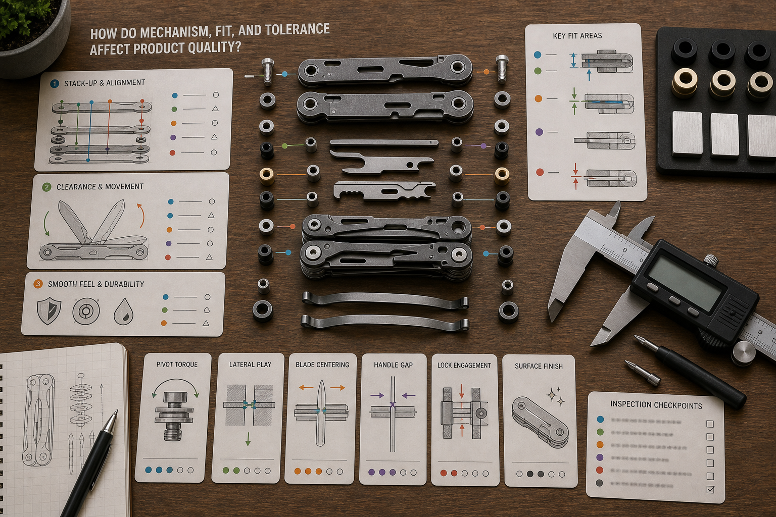 EDC multi-tool mechanism fit tolerance EDC multi-tool mechanism fit tolerance