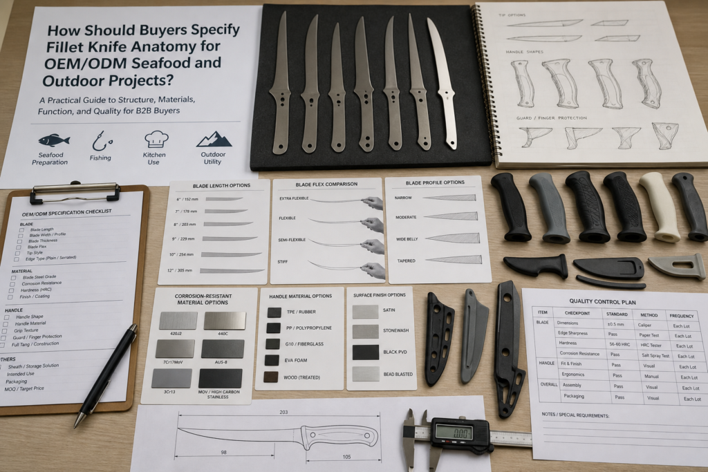 How Should Buyers Specify Fillet Knife Anatomy for OEM/ODM Seafood and Outdoor Projects buyer guide visual