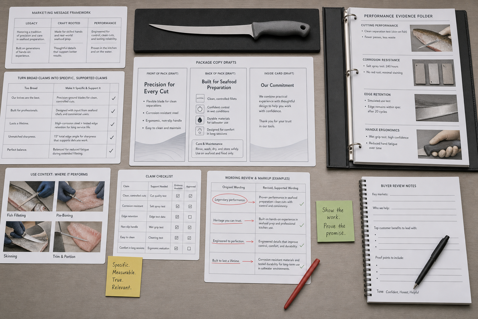 fillet knife marketing claim review