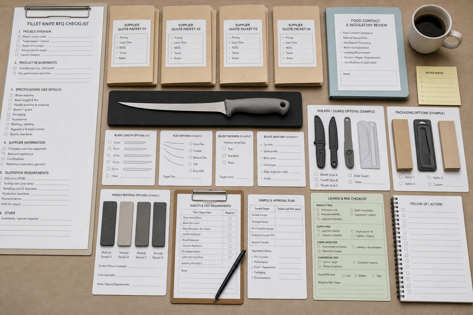 fillet knife RFQ sourcing checklist