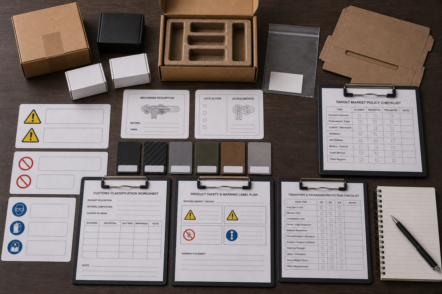 folding knife lock compliance packaging and claim review