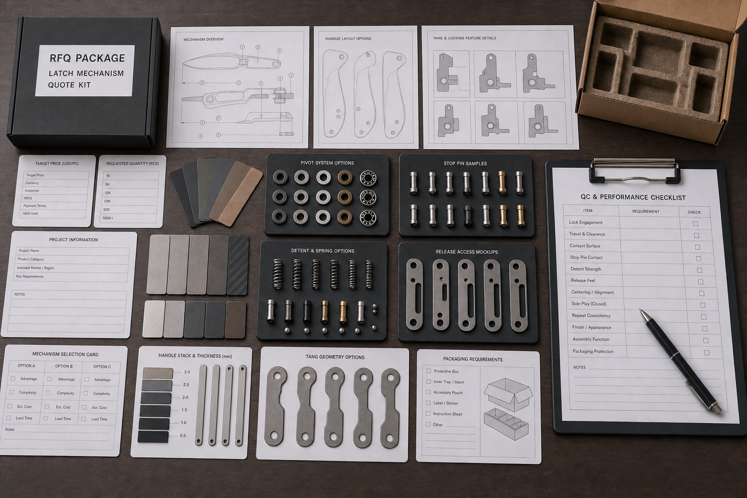 folding knife lock mechanism RFQ checklist