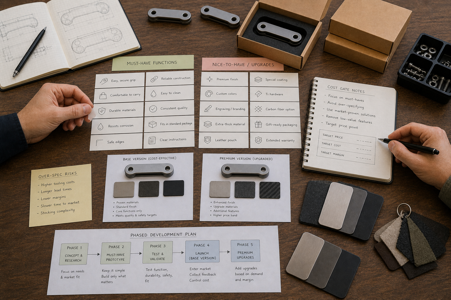 hunting knife over specification cost control