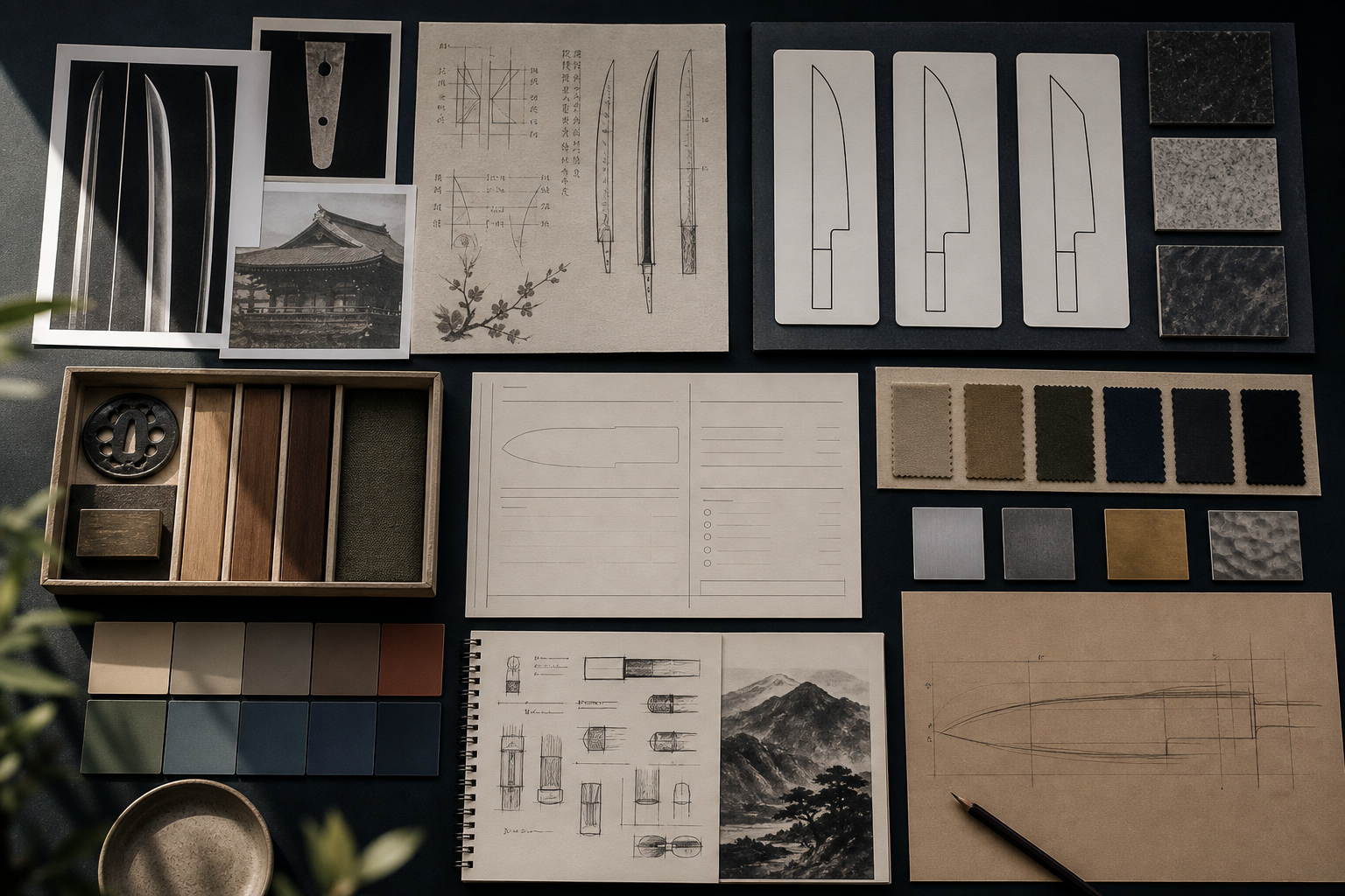 Japanese inspired blade design reference planning Japanese inspired blade design reference planning