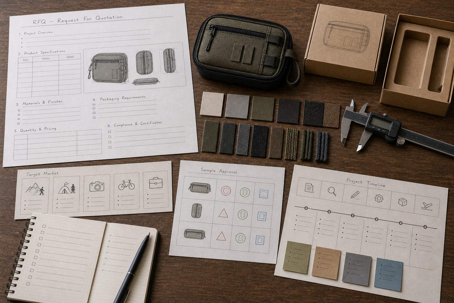 Japanese-style outdoor knife RFQ checklist