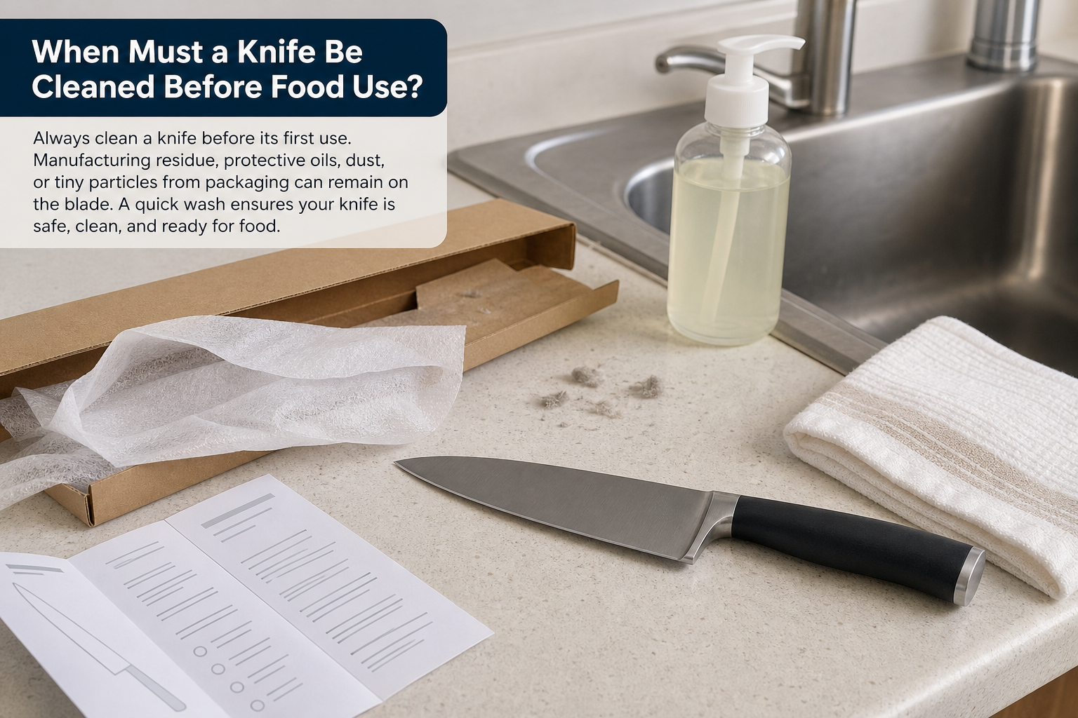 knife first food use cleaning guidance