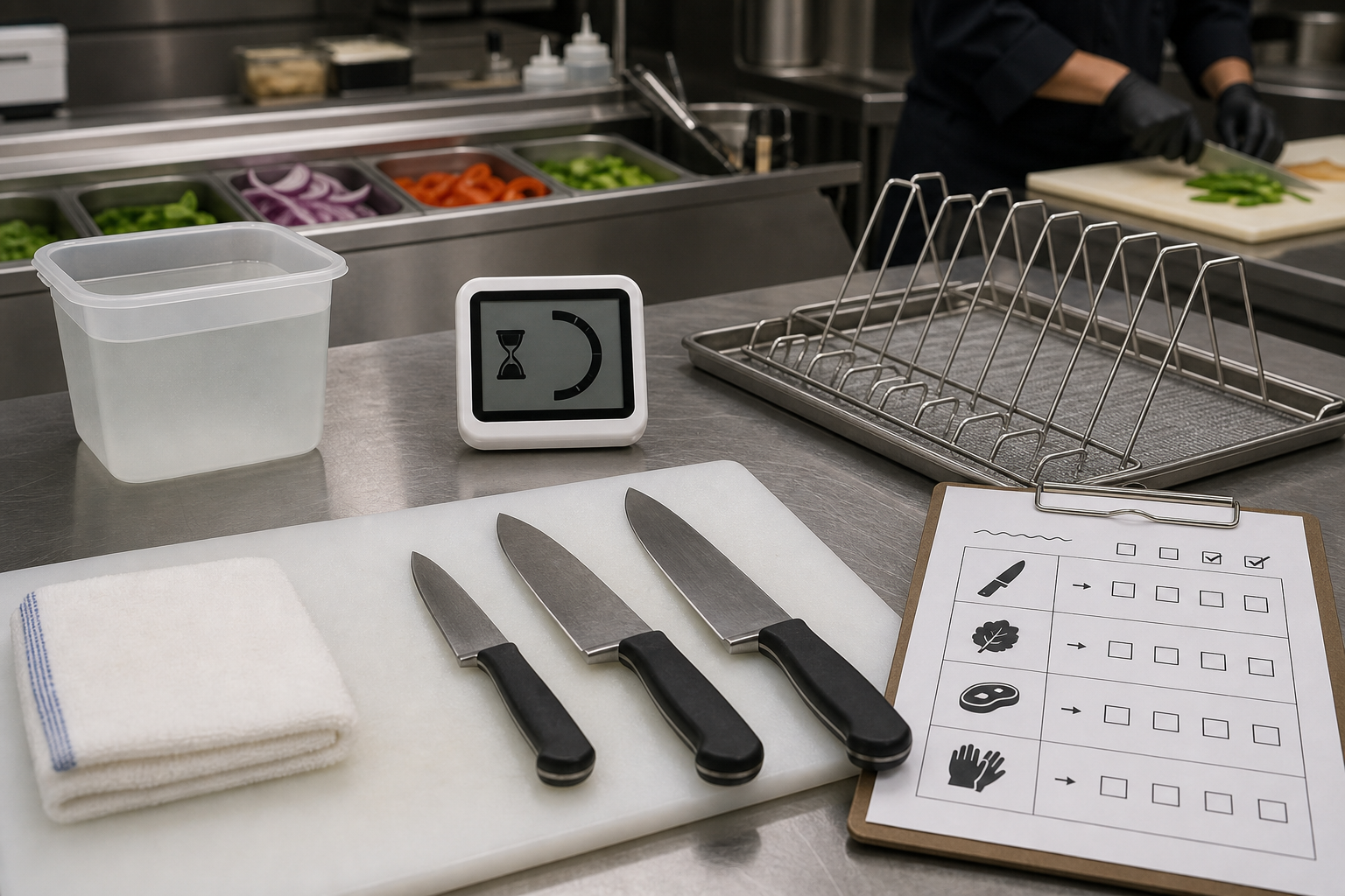 commercial knife continuous use timing