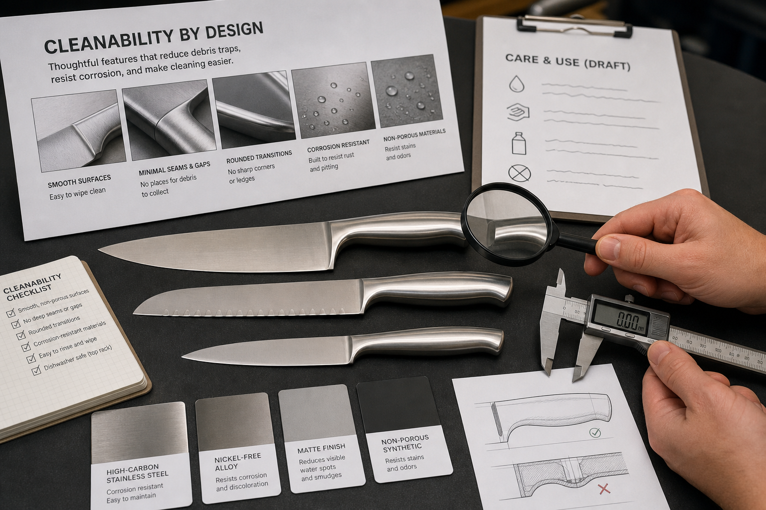 cleanable kitchen knife design review