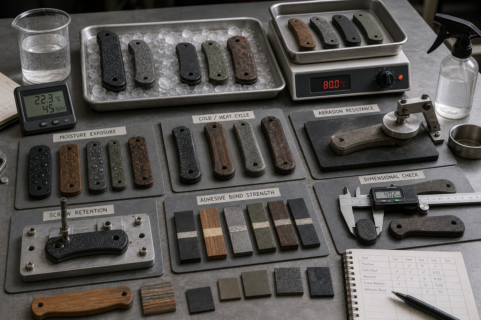 knife handle material performance tests knife handle material performance tests