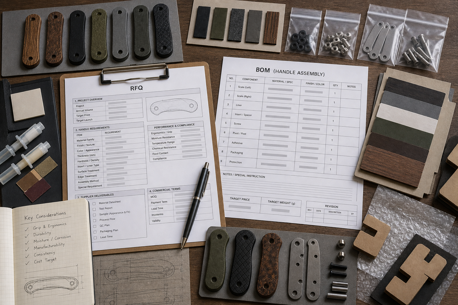 knife handle material RFQ BOM knife handle material RFQ BOM