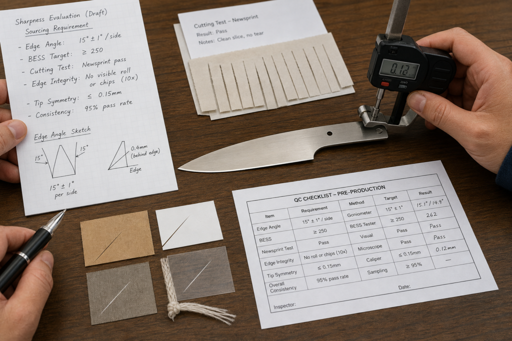 How Should Buyers Evaluate Knife Sharpness Claims for OEM/ODM Sourcing buyer guide visual