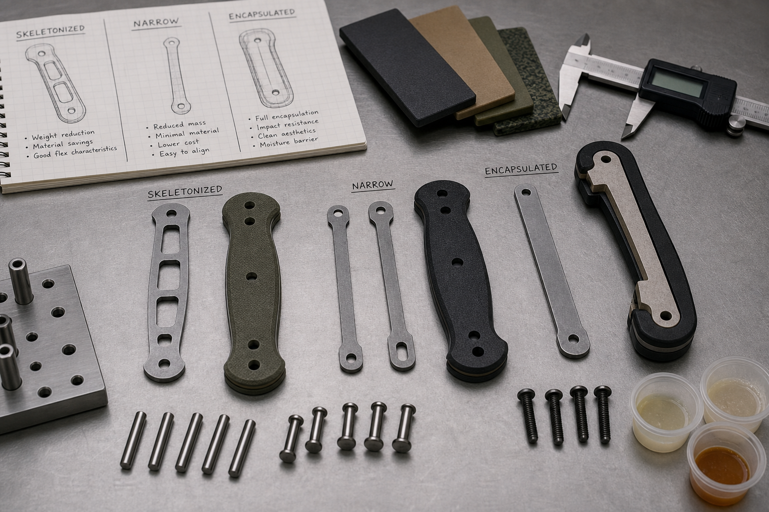 skeletonized narrow encapsulated tang knife design skeletonized narrow encapsulated tang knife design