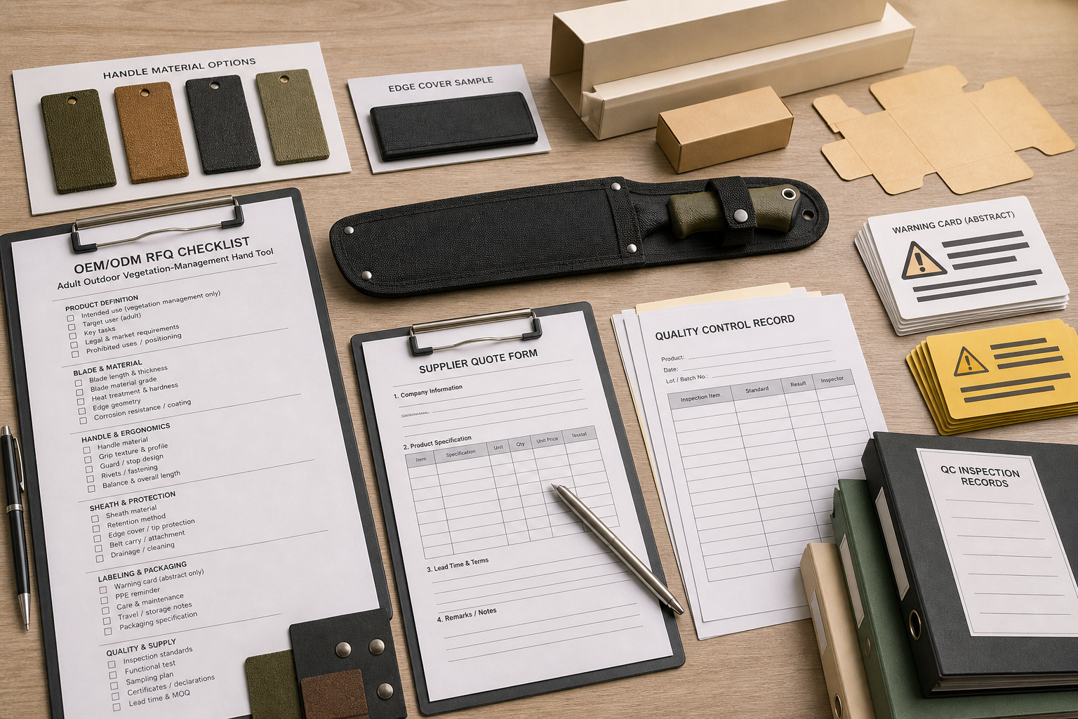 machete OEM RFQ checklist