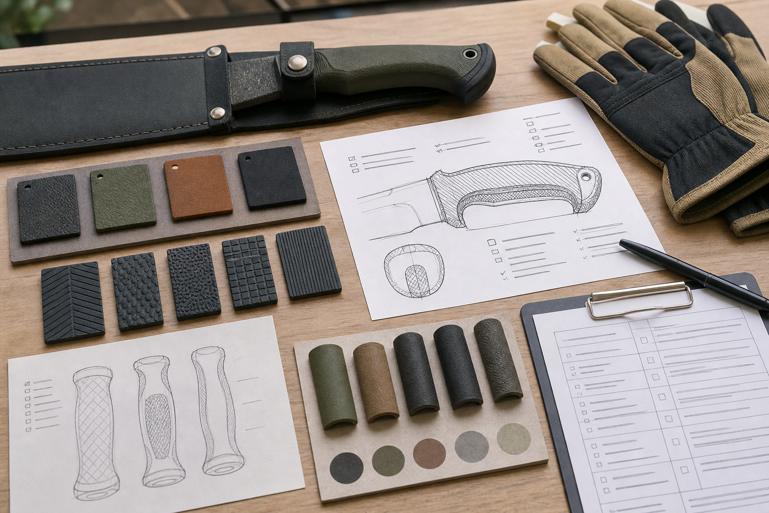 machete handle grip specification