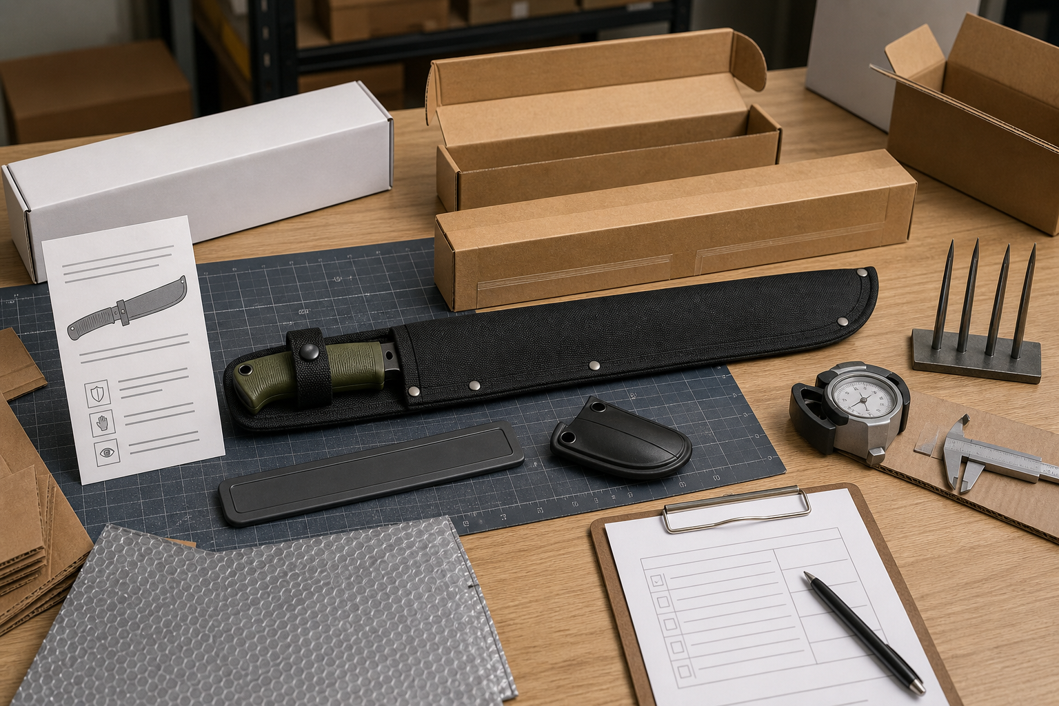 machete sheath and packaging design