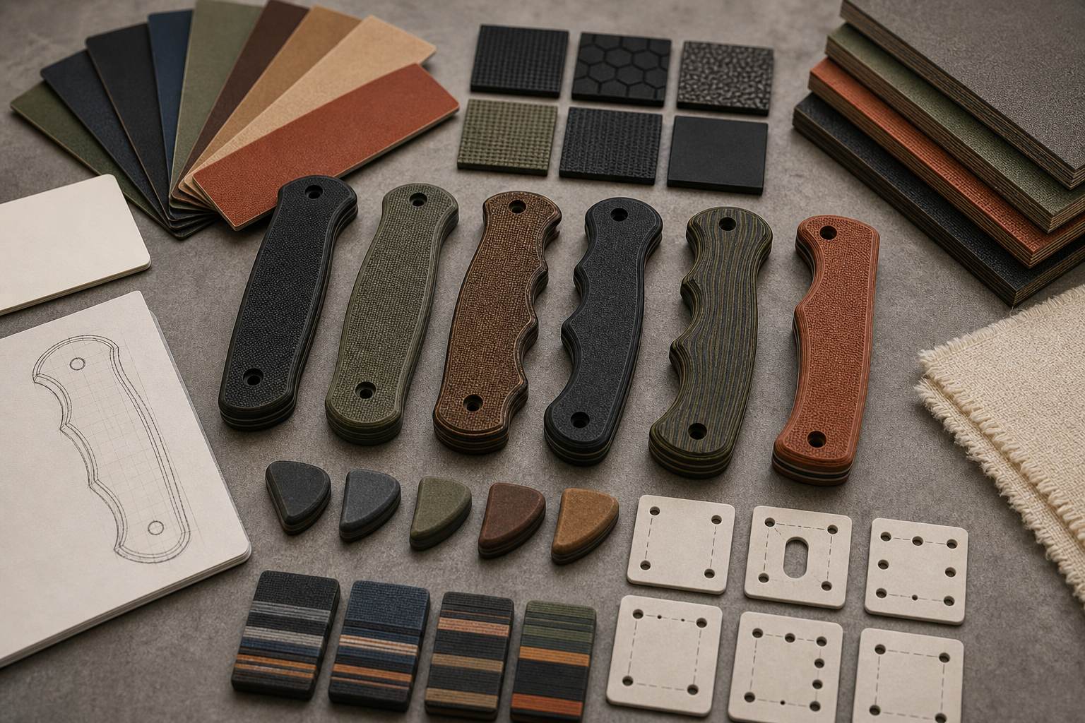 Micarta handle grip texture and brand feel Micarta handle grip texture and brand feel