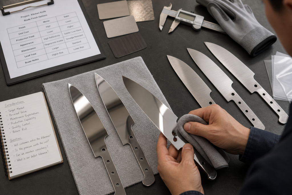 Should OEM Knife Buyers Specify a Mirror Finish for Their Knife Projects buyer guide visual