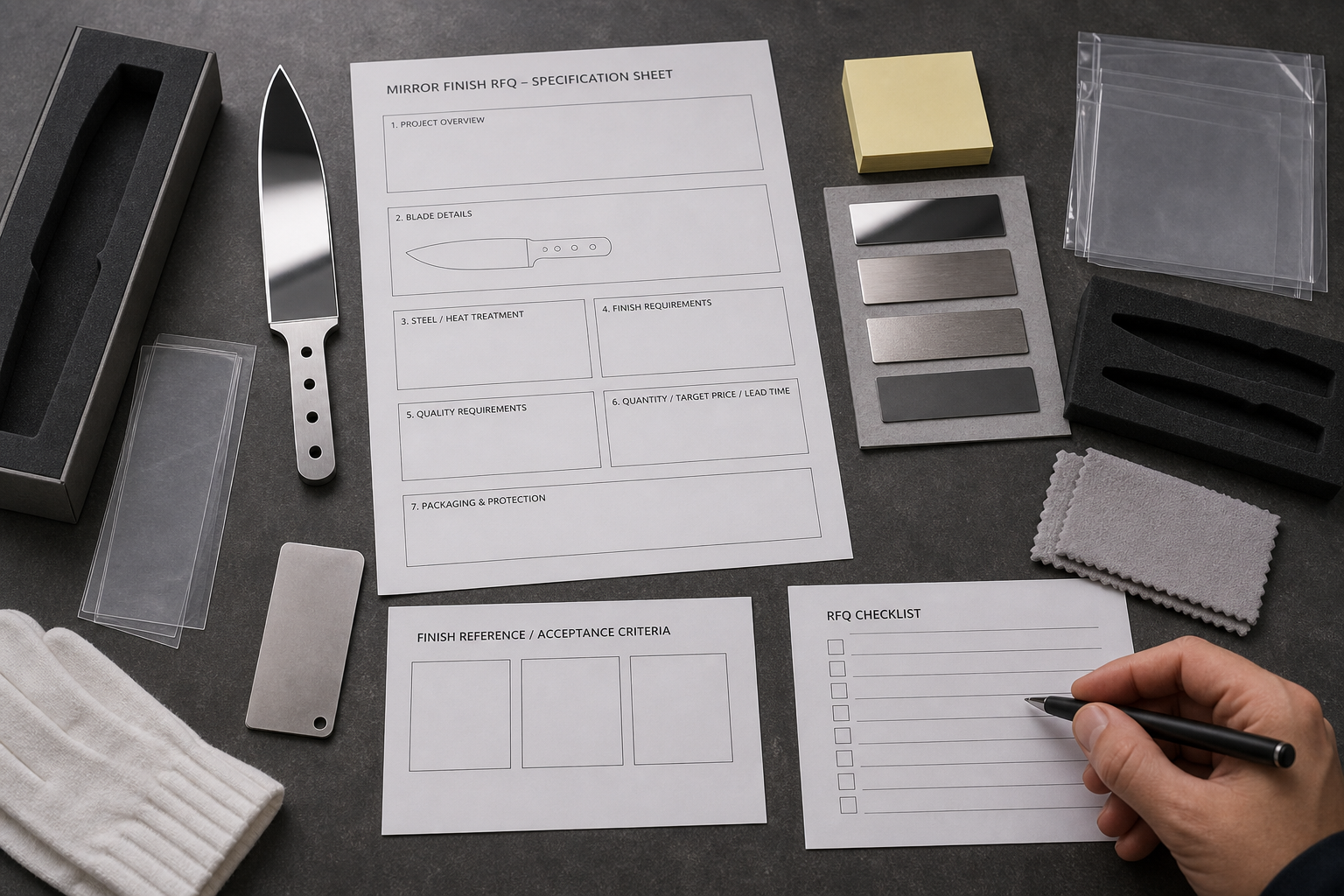 mirror finish knife RFQ checklist mirror finish knife RFQ checklist