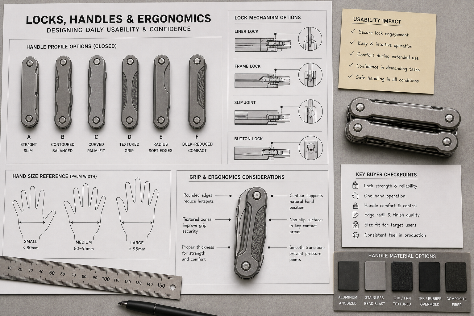 multi-tool locks handles ergonomics multi-tool locks handles ergonomics