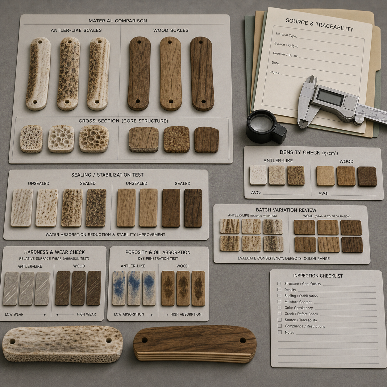 antler knife handle material inspection antler knife handle material inspection