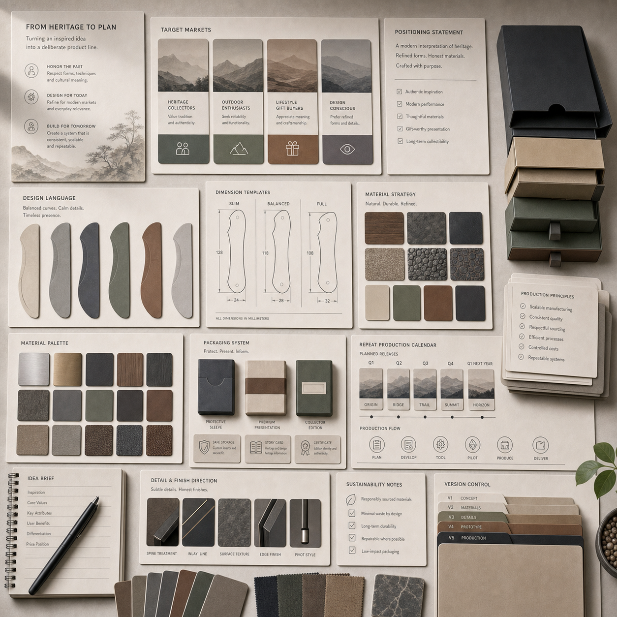 Nepal inspired knife product line planning