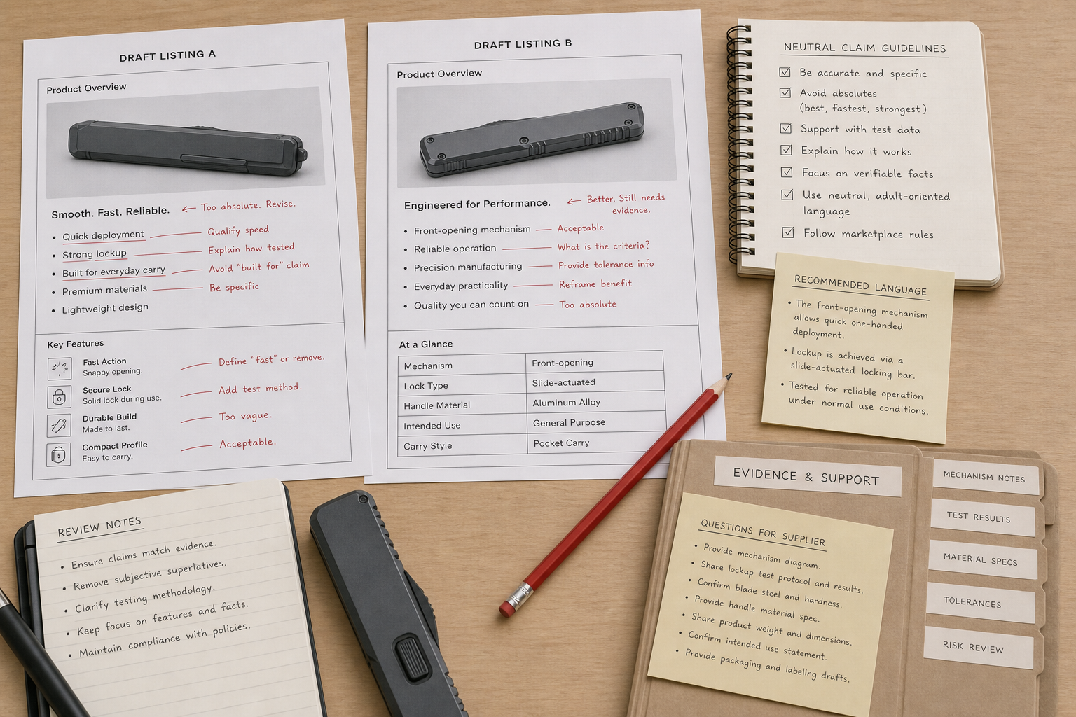 OTF knife marketing claim review OTF knife marketing claim review