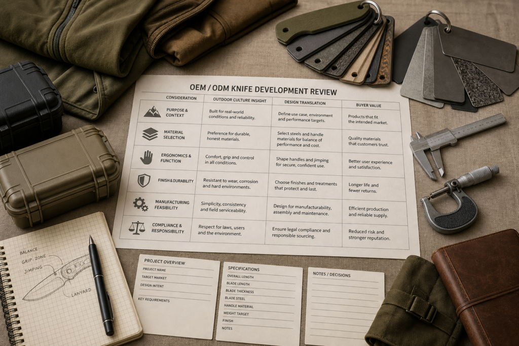 What Can Outdoor Knife Culture Teach Buyers About Modern OEM/ODM Knife Design buyer guide visual