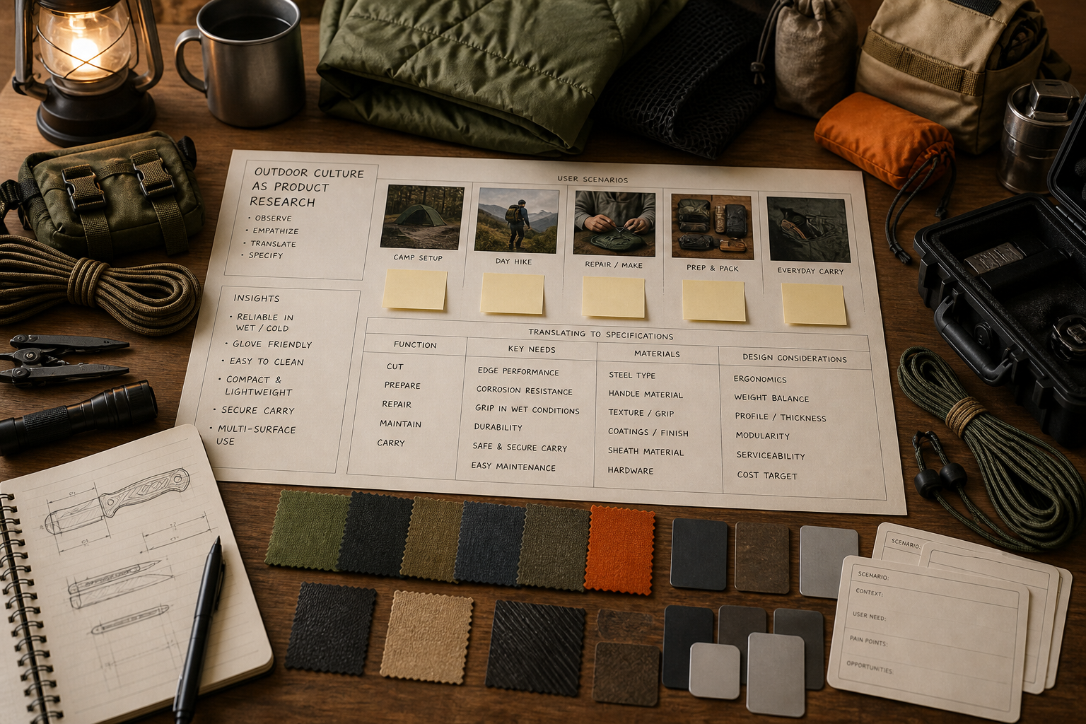 outdoor knife culture design planning