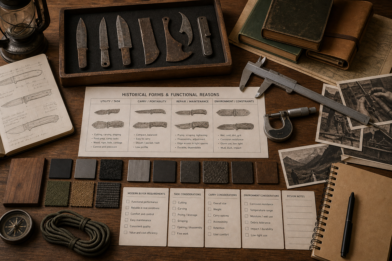 early cutting tool influence on outdoor knife design