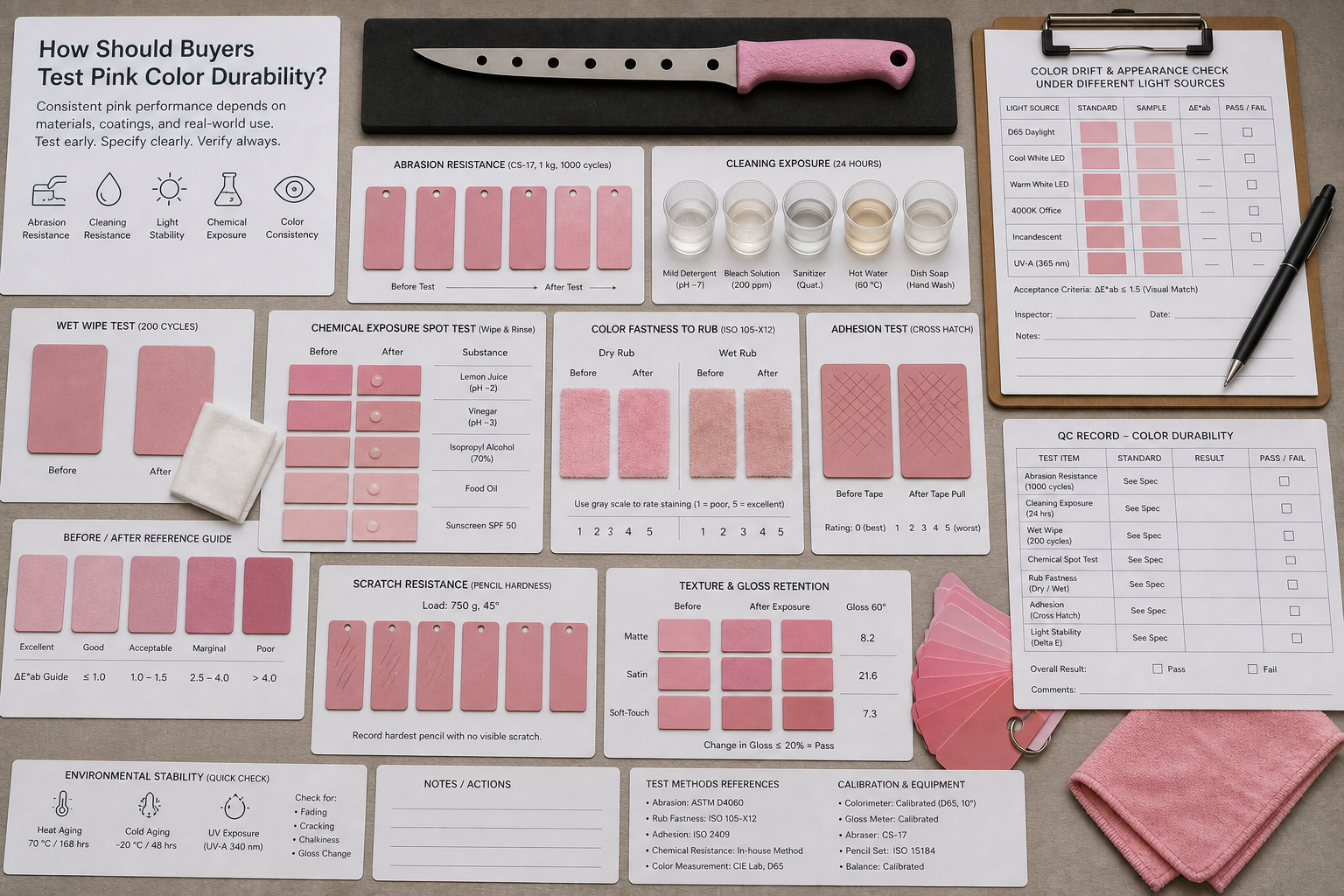pink knife color durability testing pink knife color durability testing