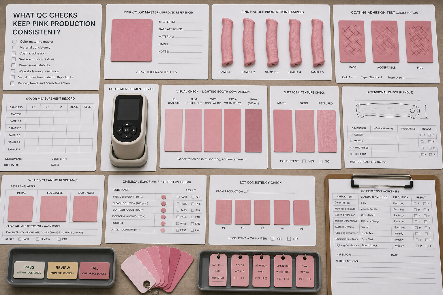 pink knife QC inspection pink knife QC inspection