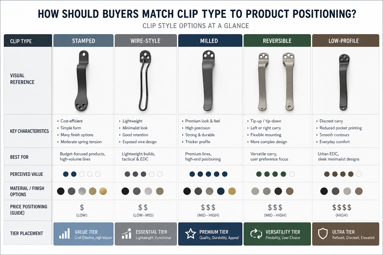 pocket clip type comparison pocket clip type comparison