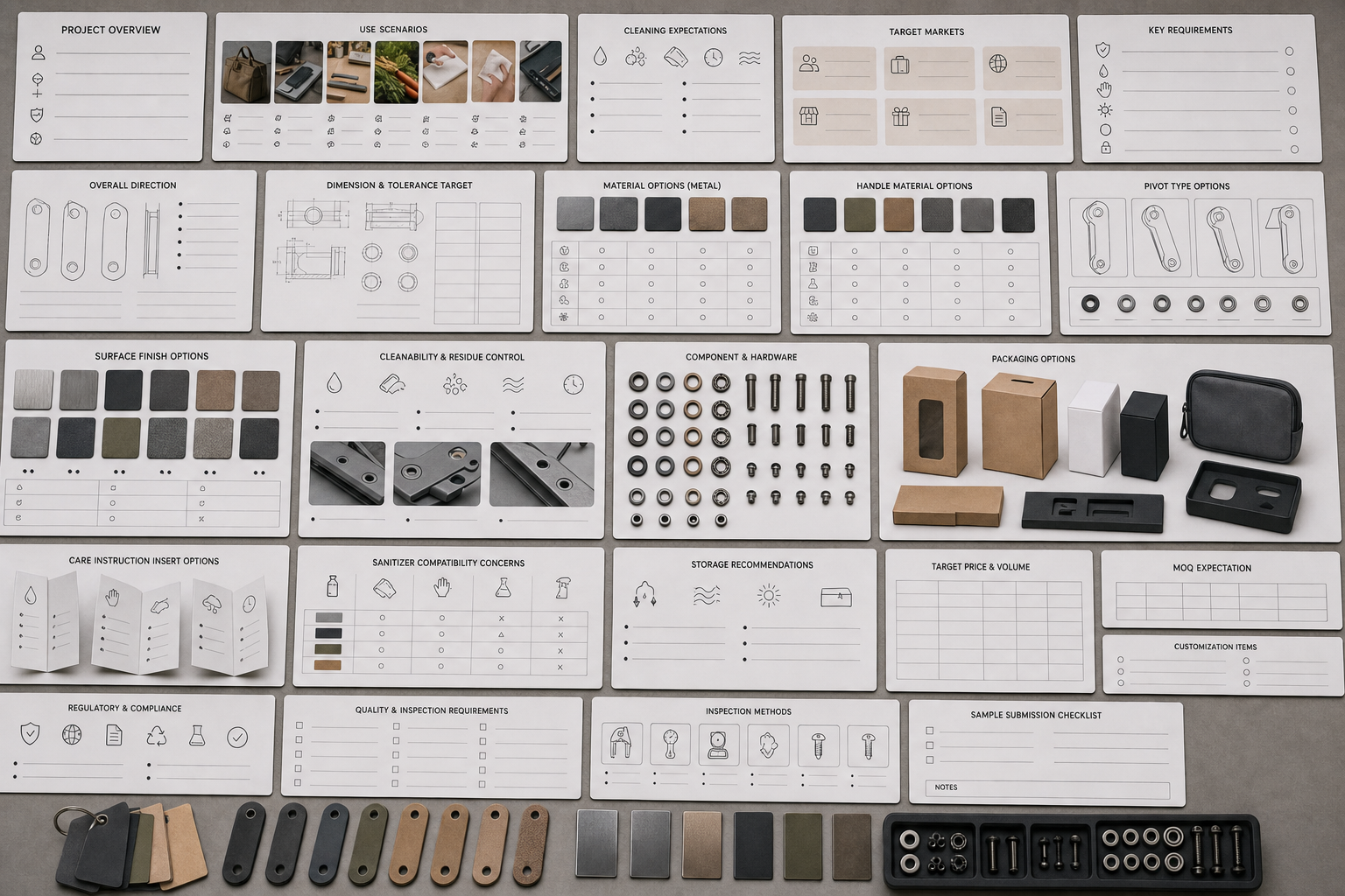 cleanable pocket knife RFQ preparation