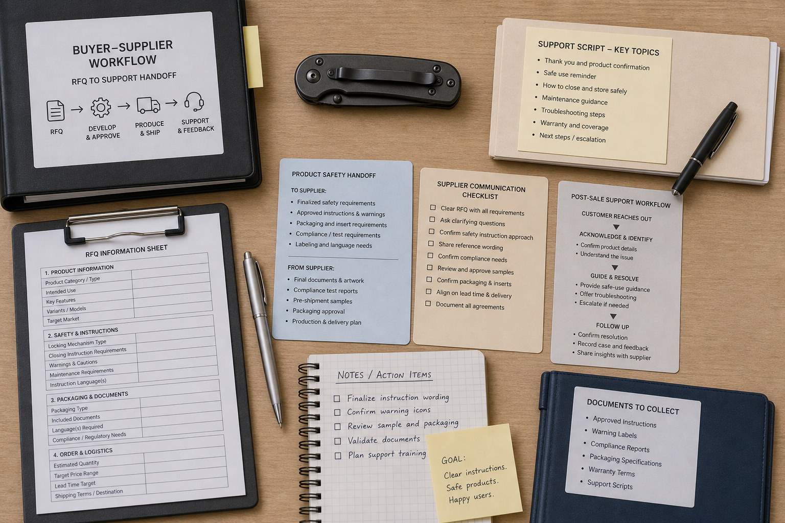 pocket knife closing RFQ support workflow pocket knife closing RFQ support workflow