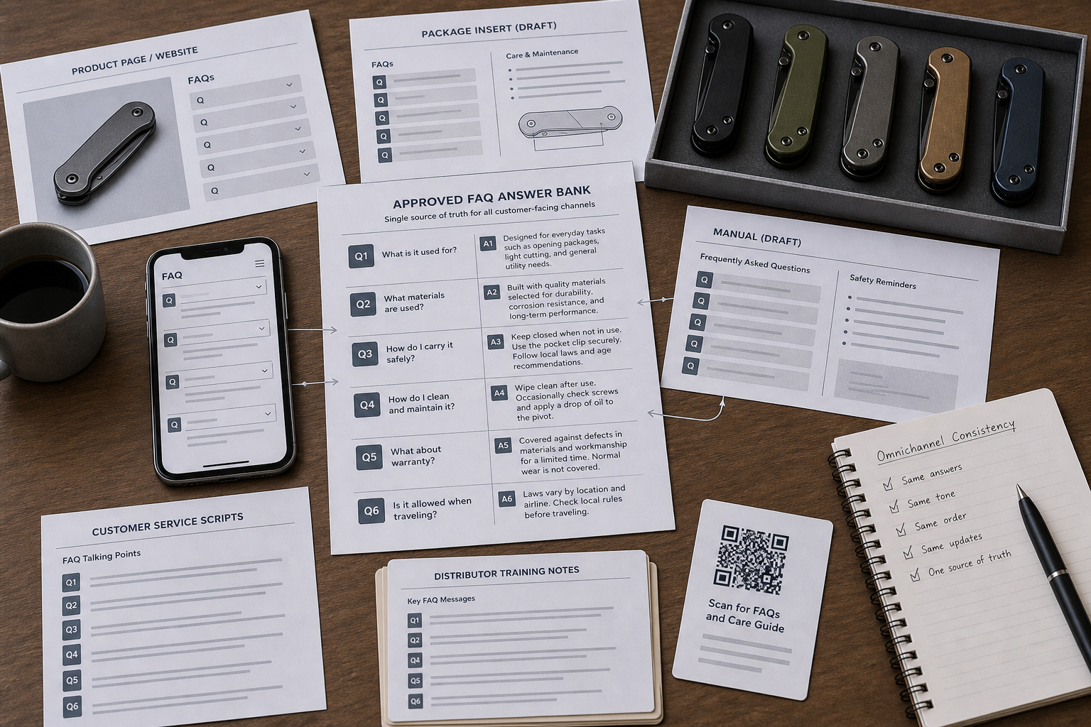 pocket knife FAQ consistency across channels pocket knife FAQ consistency across channels