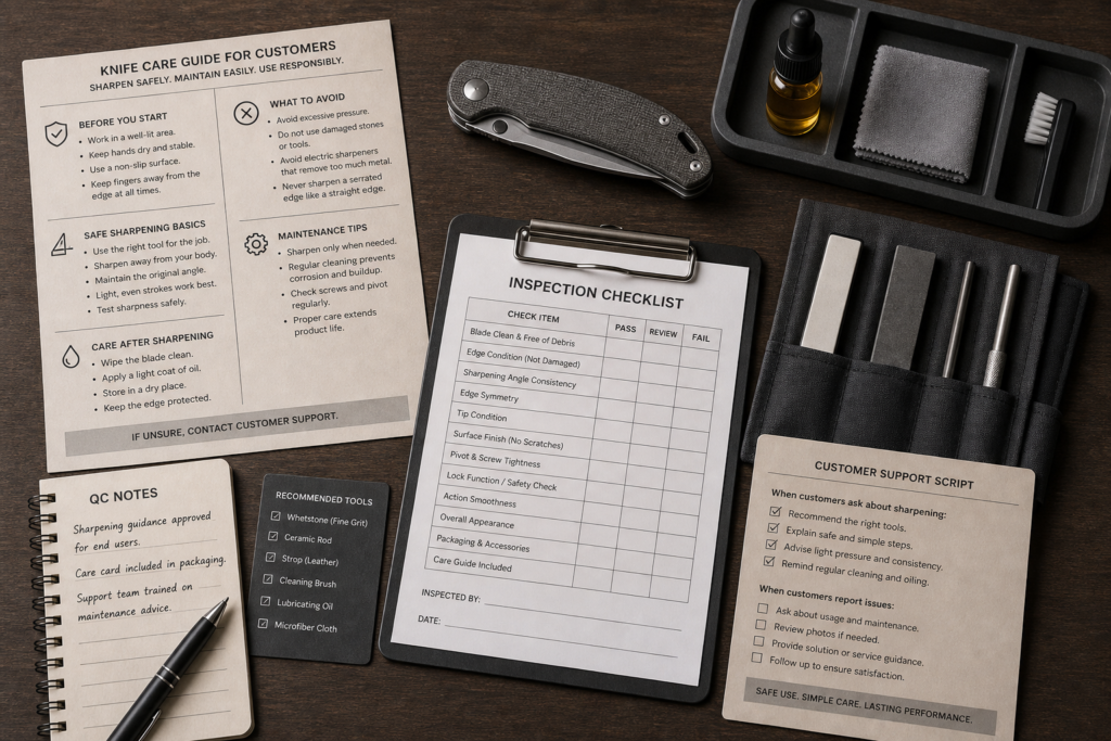 How Should Buyers Explain Pocket Knife Sharpening Safely and Practically buyer guide visual