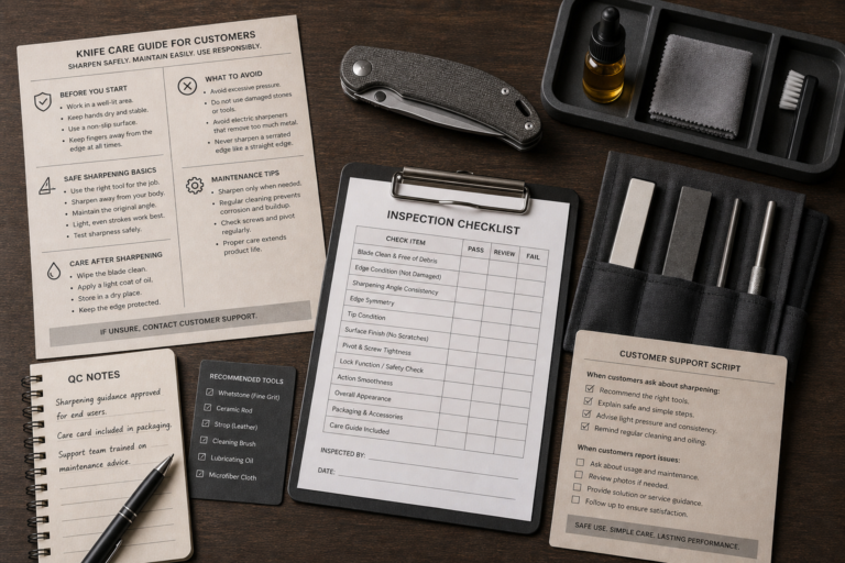 How Should Buyers Explain Pocket Knife Sharpening Safely and Practically buyer guide visual
