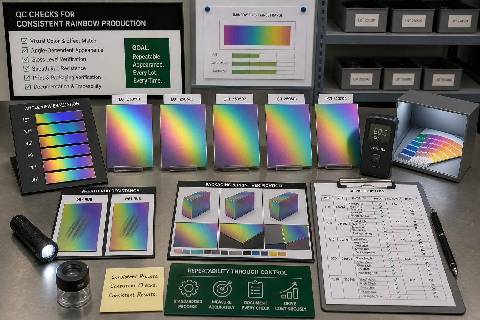 rainbow knife QC inspection rainbow knife QC inspection
