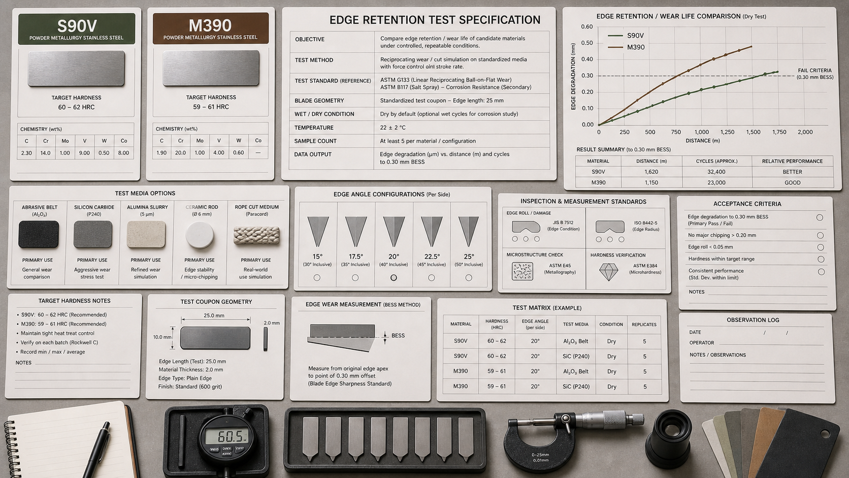 edge retention testing and knife steel selection edge retention testing and knife steel selection